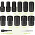 KAKILFOB Set, 13 Frozen, Lug Nut Extractor Twist Socket Pieces Wheel Lock Removal Kit, for Removing Damaged, Rusted
