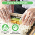 Keppi 100 pcs Plastic Gloves | BPA & Latex Free | Food Handling Gloves | Food Safe Disposable Gloves for Cooking | Bulk Food Safe Gloves | Great Fit