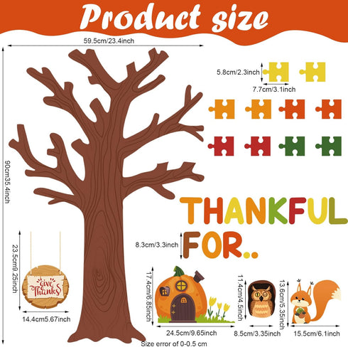Thanksgiving Classroom Bulletin Board Decorations Bulletin Board Tree Fall Tree Set Classroom Decorations Puzzle Cutouts for Autumn Harvest Thanksgiving Party Decorations by Pajean