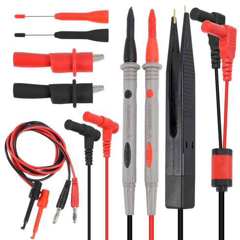 Multimeter Automotive Test Leads Kit, Professional Testing Cable with Crocodile Clip, Hook, and Probe