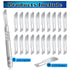 20 Pieces Scalpel Blades #10 with #3 Handles & Storage Box, Sterile High Carbon Steel for Crafts & Cutting
