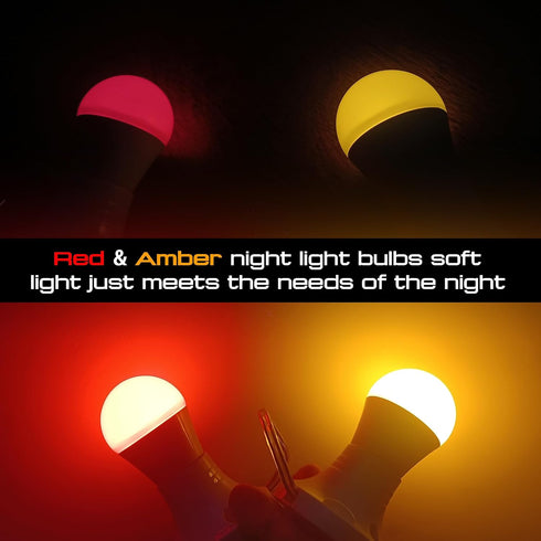 E12 Bulbs 25w-40w 625nm Bulbs 3W 300LM, G45 E12 Non-Dimmable, 2 Pack Candelabra Red Light for Sleep Equivalent, Red