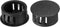 PATIKIL 18mm Plastic Hole Plugs, 30Pcs Round Hole Plugs Cover for Table Kitchen Cabinet Furniture, Black