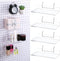 4 Set Pegboard Shelf - Clear Acrylic Shelf with Metal Hooks for Peg Board Organizer Accessories Storage in Craft Room