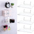 4 Set Pegboard Shelf - Clear Acrylic Shelf with Metal Hooks for Peg Board Organizer Accessories Storage in Craft Room