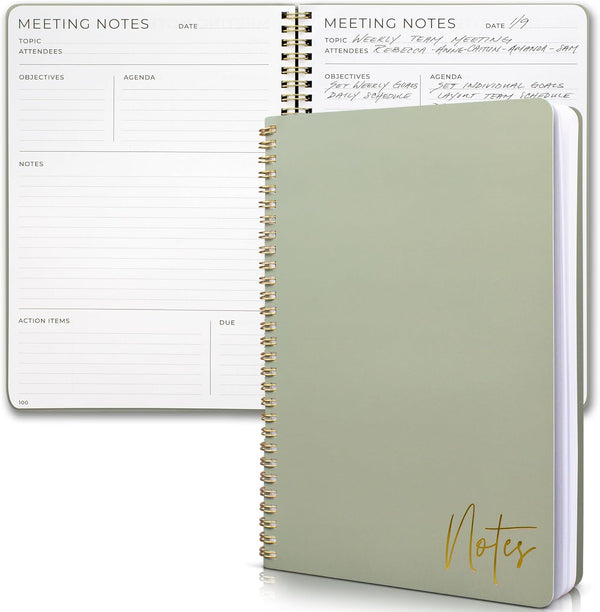 Beautiful Meeting Notebook for Work Organization - Perfect Office Planner Supplies for Women & Men