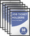 Heavy Duty Dry Erase Pockets 9x12, Job Ticket Holders 50 Pack Plastic