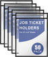 Heavy Duty Dry Erase Pockets 9x12, Job Ticket Holders 50 Pack Plastic