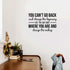 You Can't Go Back and Change The Beginning Vinyl Wall Art Decal - 20" x 30" - Modern Motivational Quote Sticker (Black)