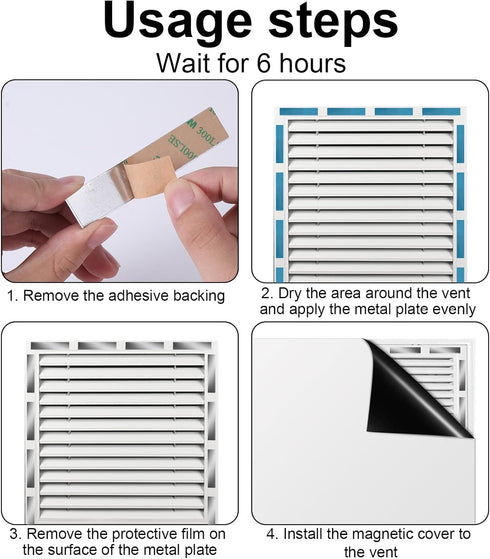BOXOB 20pcs 3.54x0.71in Adhesive Metal Plates for Magnetic Mount, Rectangular Metal Strip Tape with Strong Adhesive