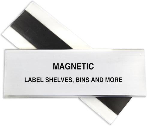 Magnetic Shelf/Bin Label Holders, C-Line HOL-DEX, Clear, 2 x 6, 10/Box, Side Load