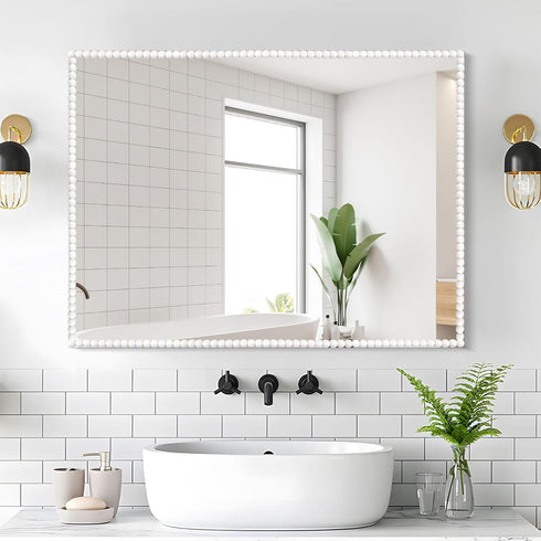 118" 0.39" Trimold x Peel and Stick Unfinished Beaded Trim - Easy to Paint, Flexible DIY Craft Molding for Mirror