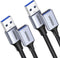 UGREEN 2 Pack USB Extension Cable (3 FT+ 3 FT), Nylon Braided