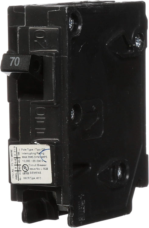 Siemens Q170 70-Amp 1 Pole 120-Volt 10-Kaic Circuit Breaker
