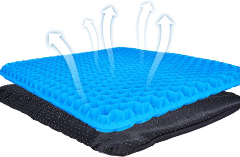 Gel Seat Cushion, Double Thick Egg Gel Cushion for Pressure Pain Relief, Breathable Wheelchair Cushion Chair Pads for Car Seat Office Chair by Yimiyaa