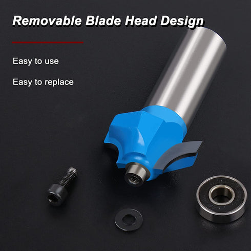3pcs Set 1/2 inch 1/8", 3/16", 1/4" Newdeli Roundover Router Bits Shank, Bearing Guide Rounding Edge Forming Bits