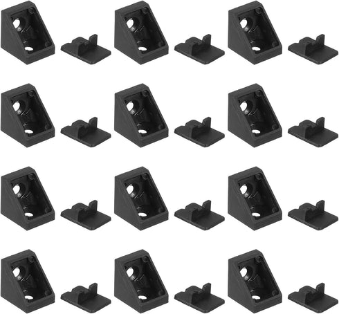 uxcell 12Pcs Plastic Corner Braces, 90 Degree Corner Bracket, Right Angle Corner