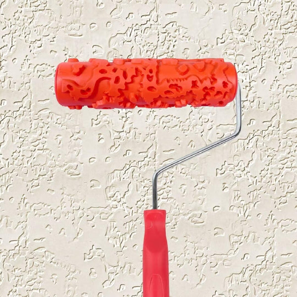 7'' Pattern Roller for Wall Decoration, Classic Rubber Texture Tool for Thick Slurry Coatings (EG323T)