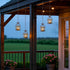 TWINKVILLA Decoration-4Pack Solar Lanterns Outdoor Waterproof, Rust Iron Cage Candle Holder with Flickering Solar