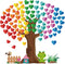 Classroom Tree Bulletin Board Decorations Set, Hearts Bulletin Board Tree Cutouts Welcome Classroom Wall Decors for