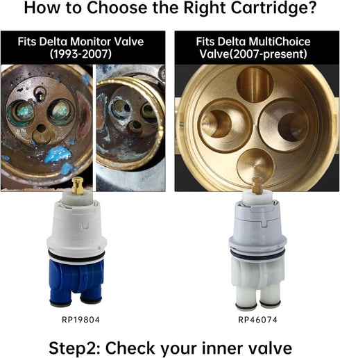 RP19804 Shower Cartridge Replacement for Delta 1300/1400 Series Faucet, Compatible with Monitor Rough-in Valve
