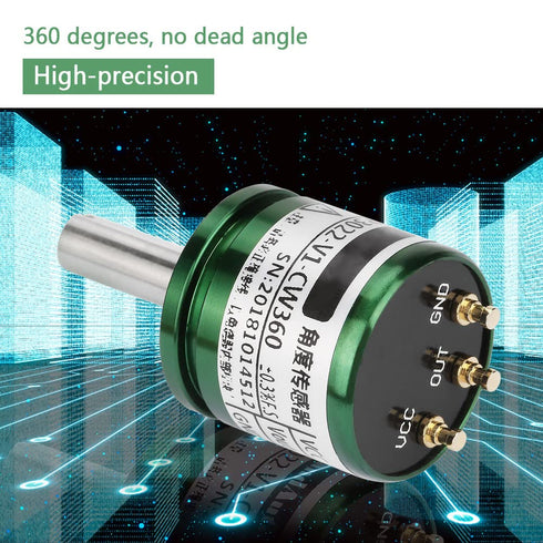0.088 360 0-5V 12Bit Hall Angle Sensor, Resolution Rotatable Hall Effect Position Sensor, Output Full Circle