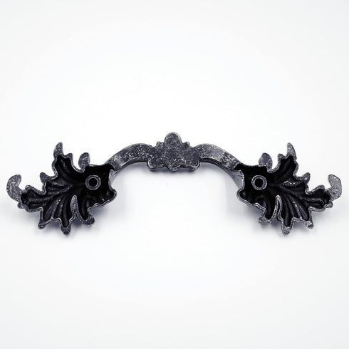 JETLAND 6-Pack, 2-1/2" PW1618AS64 French Provincial Drawer Pulls - Iron Scratches, Hole Centers, Vintage Shabby Chic