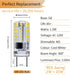 G8 Bulb 6500K 1.5W 110lm 15W 120V, Non-Dimmable, 20000 (6 Pack) I-SHUNFA LED Cool White, Replacement for Halogen, AC