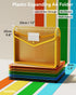ThinkTex Plastic Expanding File Folder, Transparent Envelopes with Snap Closure, No Dividers, Assorted Colors, 5 Packs