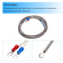MECCANIXITY K Type Thermocouple Temperature Sensor PT100 6mm Ring High Temperature Probe 10ft Wire 0 to 600°C Stainless