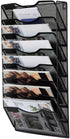 EasyPAG 8-Tier Wall File Organizer Hanging Holder for Papers, Folders, Files, Clipboard, Magazine Organization, Black