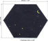 PATIKIL Hexagon Felt Board Tiles, 8 Pack Self Adhesive Mini Moon Wall Pin Bulletin Board with Push Pins for Photos Memos Home Office Decor, Dark Blue by PATIKIL