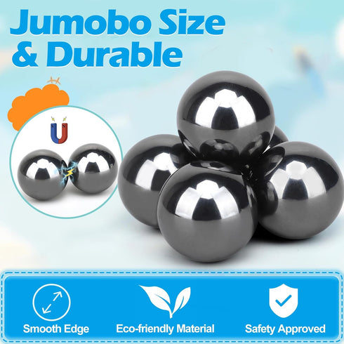 30 20mm Jumbo Fidgets Science Kit Neat Magnets Blocks Hematite Magnetic Magnets Ring Gifts for Kids Adults