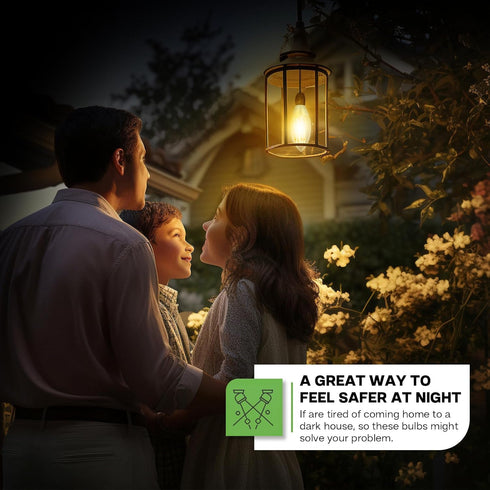 Dusk to Dawn Outdoor LED Light Bulb, 5W Equivalent 40W, Candelabra B11 Light Bulb, 2700K Soft White, 6 Pack