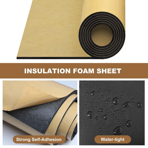 12 118 1/8 Eunice Sponge Neoprene Foam Sheet with Adhesive, in x in x in Foam Rubber Roll Cut to Multiple Dimensions