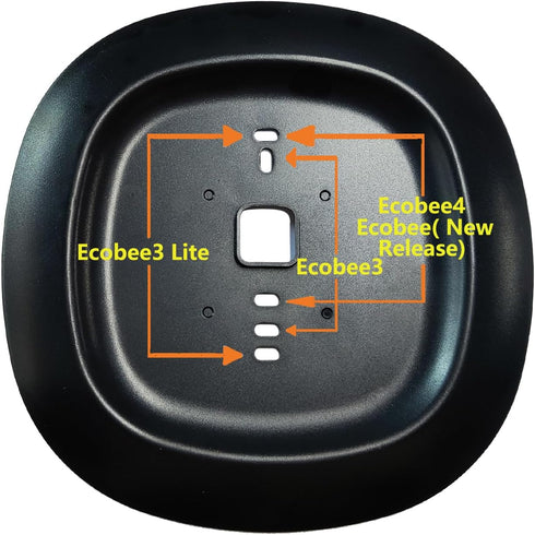 Thermostat Black Decorative Wall Trim Plate, Fits Ecobee3, Ecobee3 Lite, Ecobee4