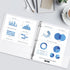 SUIN 1'' 3 Ring Binder - 12 Pack White View Binders with Round Ring, Large 200 Sheet Capacity