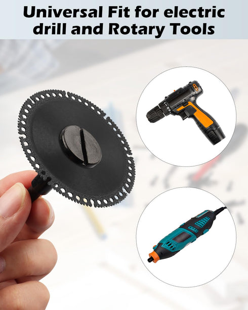 Mounting Mandrel 3/8" & 1/4" Arbor Hole, Cut-Off Wheel for Die Grinder Accessories, Drill Bits Tool (2 Pack)