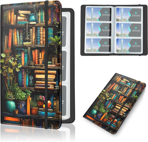 Kakurookie Floral Business Card Book Holder Organizer for Women, 240 Card Capacity, Stylish