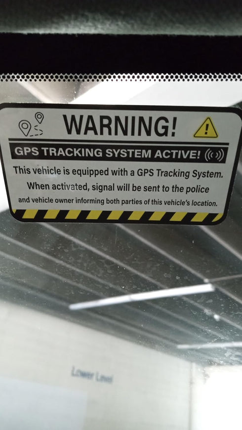 8 Pack 2 3.5 GPS Tracking System Warning Stickers for Vehicles, x in Waterproof, Weatherproof, UV Resistant GPS
