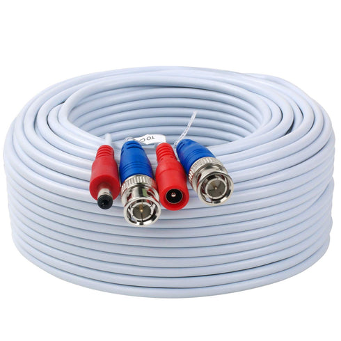 4 Pack 50 Feet BNC Video Power Cable,BNC Extension Wire Video Security Camera Wire with Connectors for CCTV Camera DVR