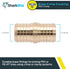 SharkBite 1-1/2 Inch Brass Crimp Coupling, PEX Pipe, PE-RT, UC0141 by SharkBite