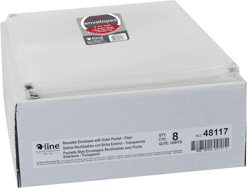 C-Line Zip 'N Go Expanding Portfolio, Letter Size, 200-Sheet Capacity, Clear, 3 per Pack
