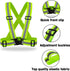2 Pack Hi Vis Safety Vests, Adjustable Neon Color High Visibility Reflective Gear for Traffic Control