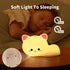 7-Colors Soft Silicone Cat Night Light for Kids Baby Toddler Cute Clap Touch Lamp Rechargeable Nightlight Bedroom Room