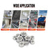 MroMax 10#-24 K-Lock Nuts | Silver 304 Stainless Steel Keps Lock Nuts | 100Pcs for Hardware Fastening