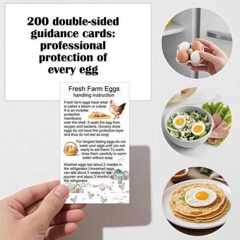 Remerabel 1400 200 600 600 Pcs Egg Stickers Kit for Farm Fresh Eggs Egg Handling Instructions Stickers Farm Fresh Eggs