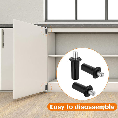 Ajcotahm 8 Pieces Spring Door Pin Cabinet Door Repair Pins Damper Replacement Repair Pins Plastic Shutter Loaded