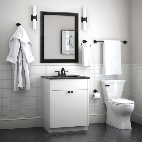 Franklin Brass VOI24-MB Voisin 24 Inch Towel Bar, Matte Black