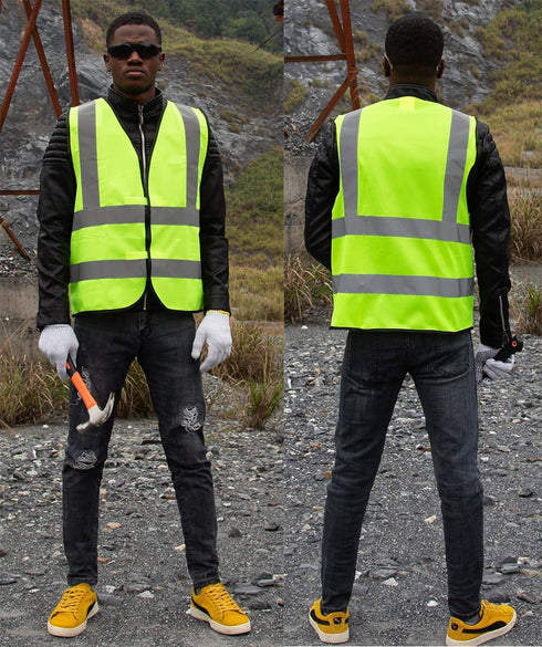 zojo High Visibility Reflective Vests, Adjustable Size, Lightweight Mesh Fabric, Wholesale Safety Vest for Outdoor Work